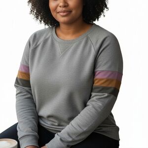 GUC FANTASTIC FAWN  Relaxed Fit Gray Sweatshirt  Sz.L (Pls See Msmts)